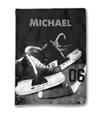 Hockey Stick & Shoes Personalized Blanket 747932 - DiyGiftly