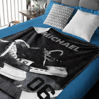 Hockey Stick & Shoes Personalized Blanket 747932 - DiyGiftly