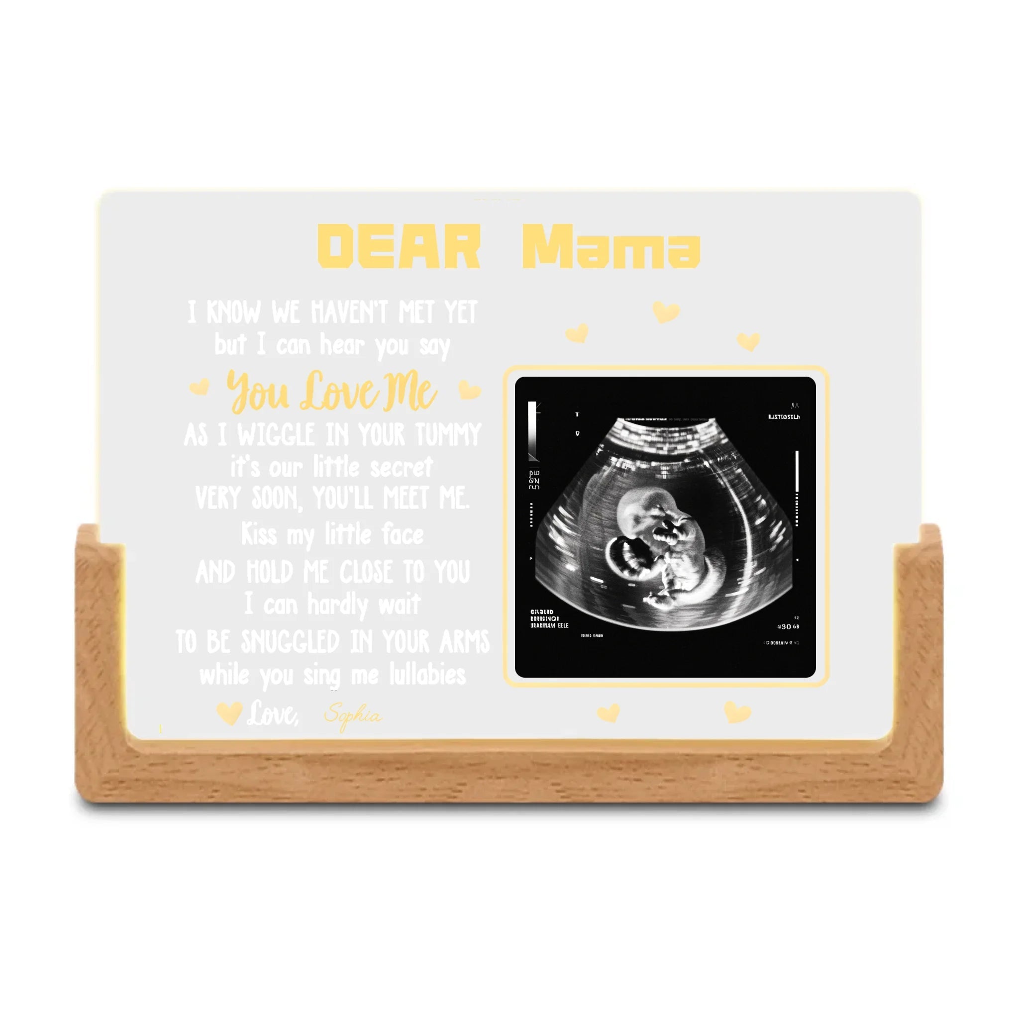 personalized acrylic led night light custom photo name keepsake lamp with custom photo