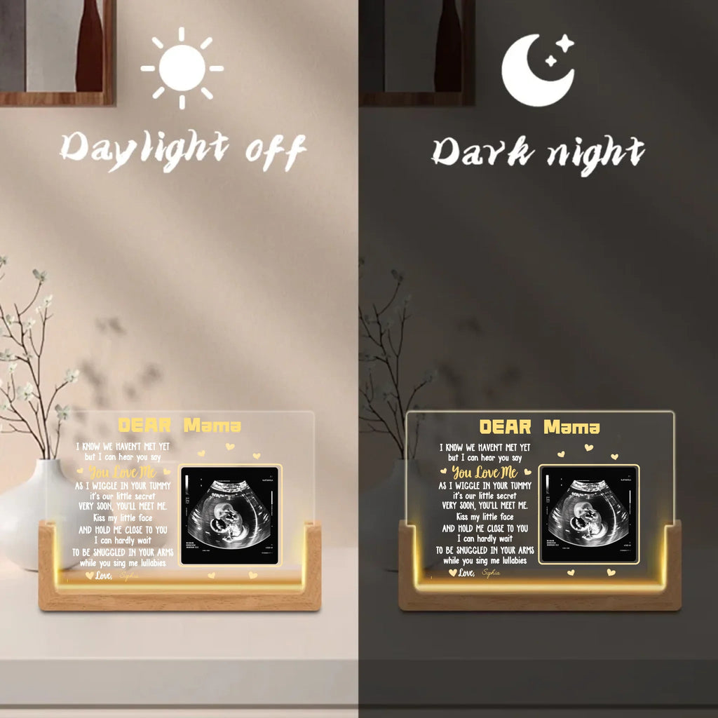 personalized acrylic led night light custom photo name keepsake lamp with baby name