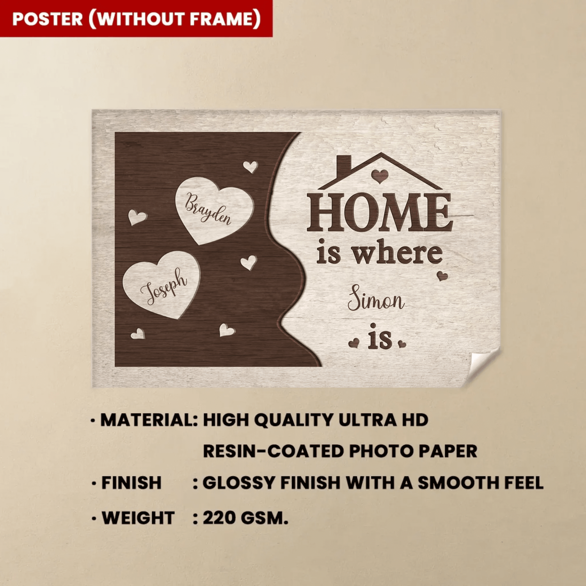 Home Is Where Mom Is - Personalized Customized Canvas Poster - Gift For Family Members 754134 - 754309 - DiyGiftly