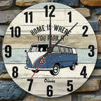 Home Is Where You Park It - Personalized Camping Wall Clock 736209 - DiyGiftly