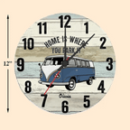 Home Is Where You Park It - Personalized Camping Wall Clock 736209 - DiyGiftly