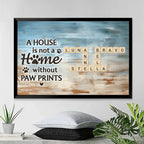 Home With Paw Prints Pet Crossword Puzzle Art Personalized Canvas 713391 - 713392 - DiyGiftly