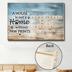 Home With Paw Prints Pet Crossword Puzzle Art Personalized Canvas 713391 - 713392 - DiyGiftly