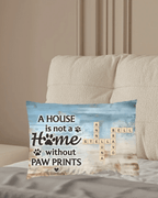Home With Paw Prints Pet Crossword Puzzle Art Personalized Pillow 714594 - B - DiyGiftly