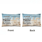 Home With Paw Prints Pet Crossword Puzzle Art Personalized Pillow 714594 - B - DiyGiftly