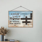Home With Paw Prints Pet Crossword Puzzle Art Personalized Wooden Plaque 706450 - DiyGiftly