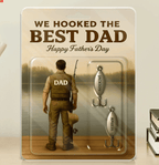 Hooked on Dad – Custom Acrylic Fishing Gift for Fathes Day, Grandpa, and Fishing Lovers 09150720 - DiyGiftly