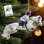 Horse Riding Equestrian Lover Gift - Personalized Acrylic Photo Ornament 686081 - 686093 - DiyGiftly