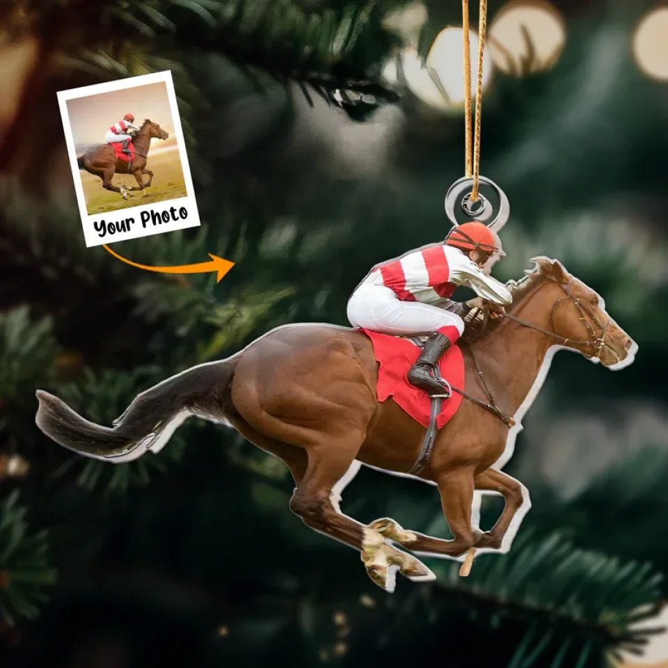 Horse Riding Equestrian Lover Gift - Personalized Acrylic Photo Ornament 686081 - 686093 - DiyGiftly