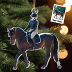 Horse Riding Equestrian Lover Gift - Personalized Acrylic Photo Ornament 686081 - 686093 - DiyGiftly