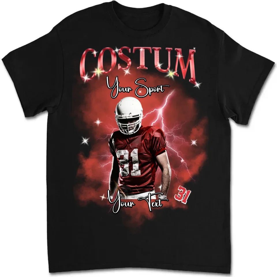 Hot Sports - Customized Sports T-shirt Upload Photos - Gifts for Sports Lovers 738648 - DiyGiftly