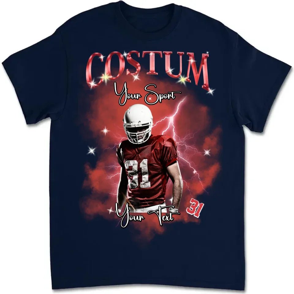 Hot Sports - Customized Sports T-shirt Upload Photos - Gifts for Sports Lovers 738648 - DiyGiftly
