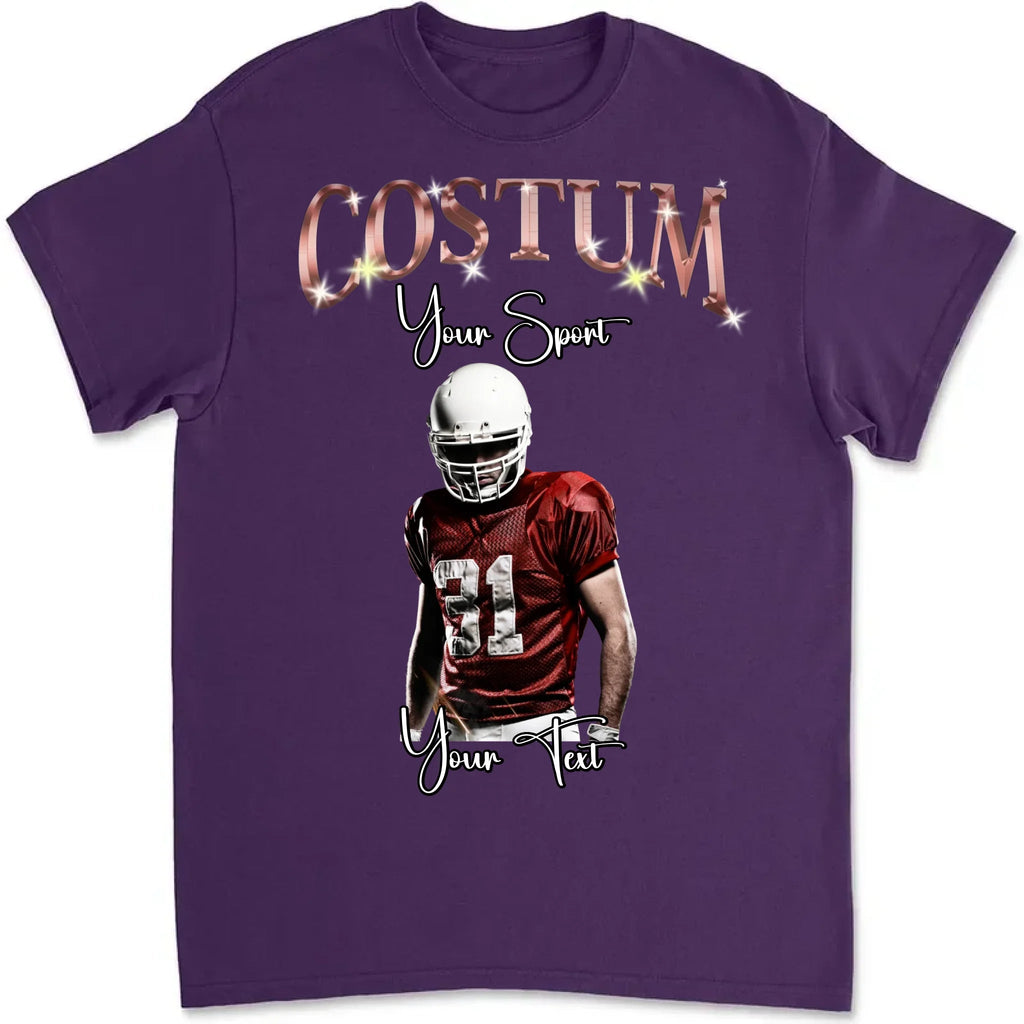Hot Sports - Customized Sports T-shirt Upload Photos - Gifts for Sports Lovers 738648 - DiyGiftly