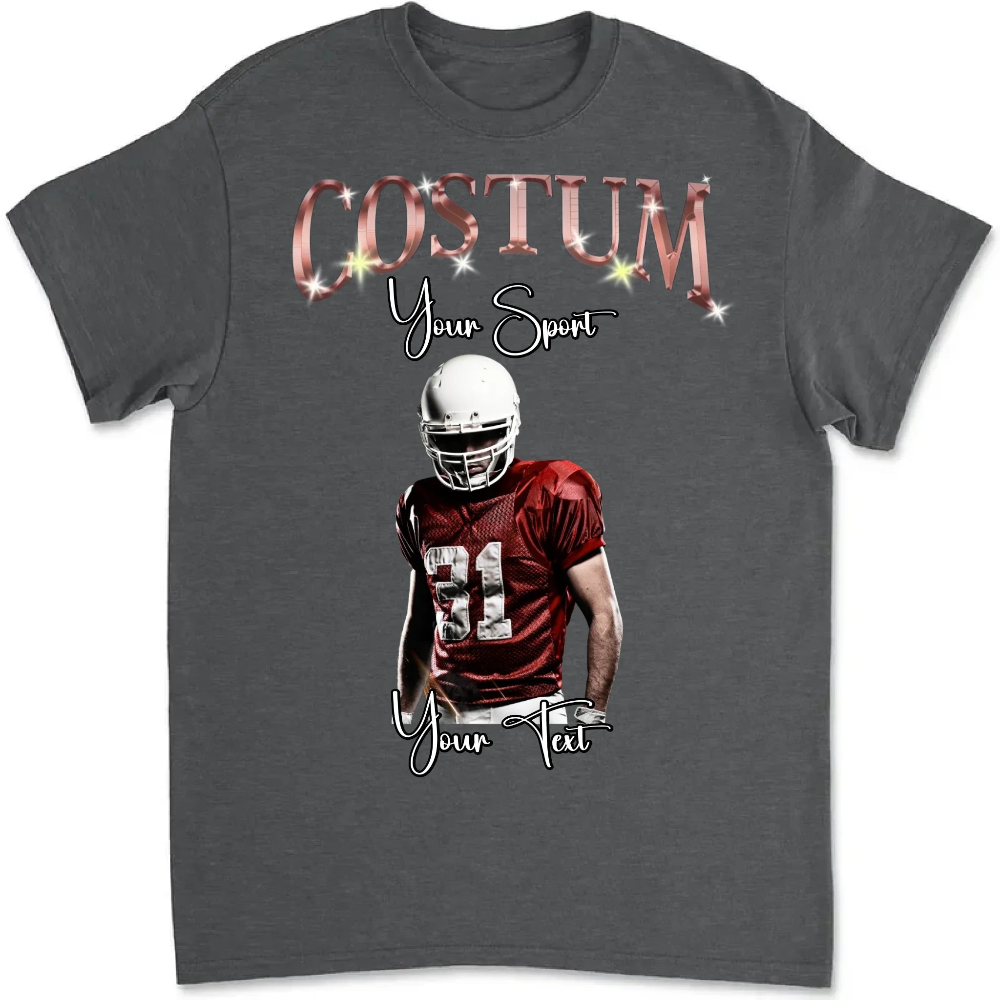 Hot Sports - Customized Sports T-shirt Upload Photos - Gifts for Sports Lovers 738648 - DiyGiftly