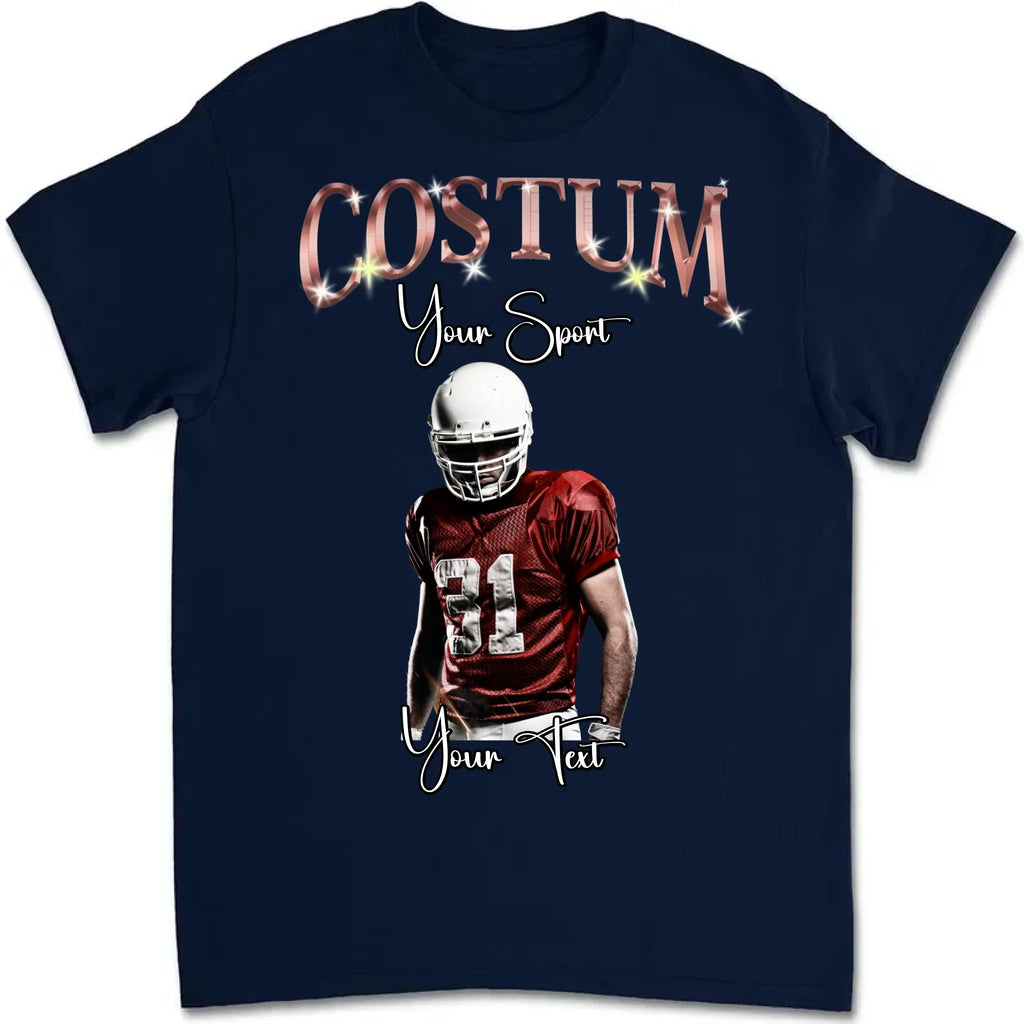 Hot Sports - Customized Sports T-shirt Upload Photos - Gifts for Sports Lovers 738648 - DiyGiftly
