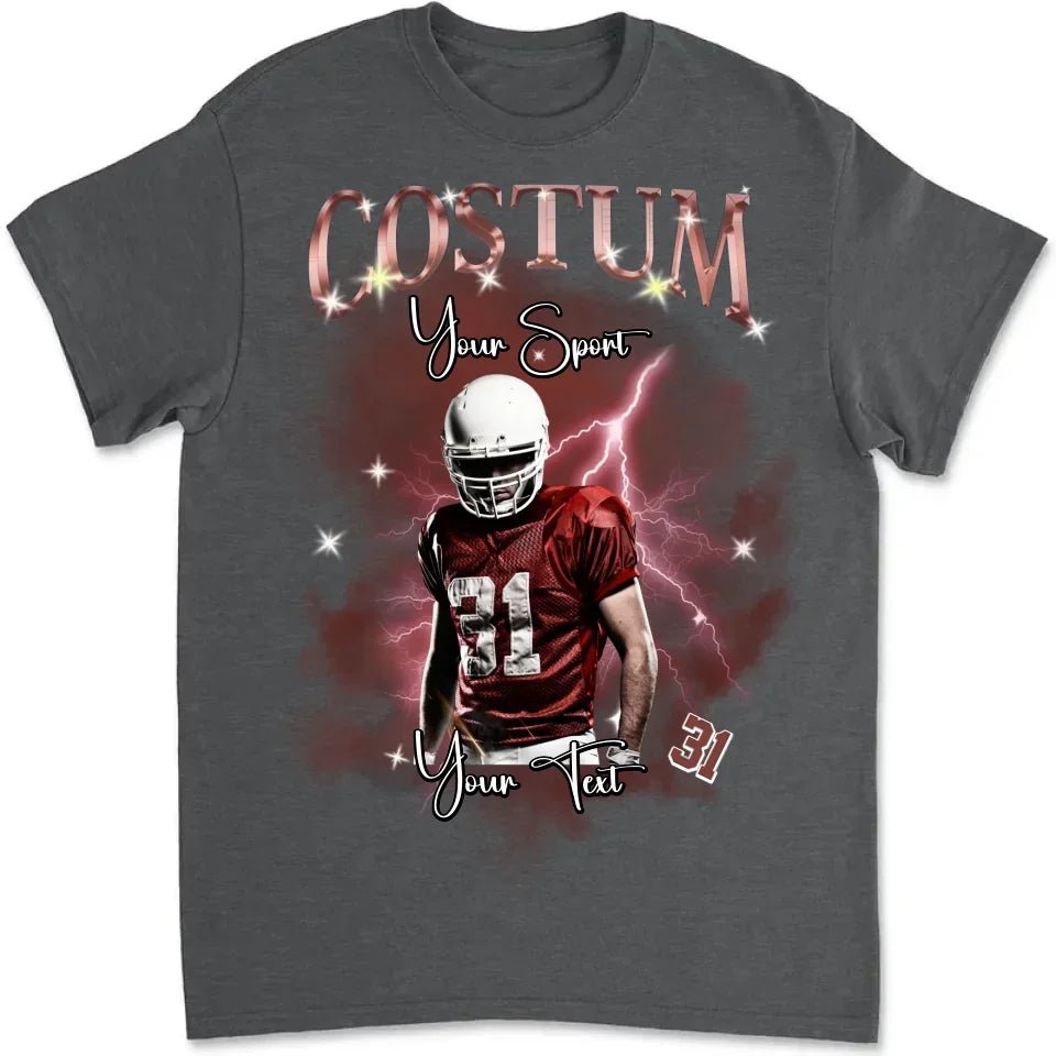 Hot Sports - Customized Sports T-shirt Upload Photos - Gifts for Sports Lovers 738648 - DiyGiftly