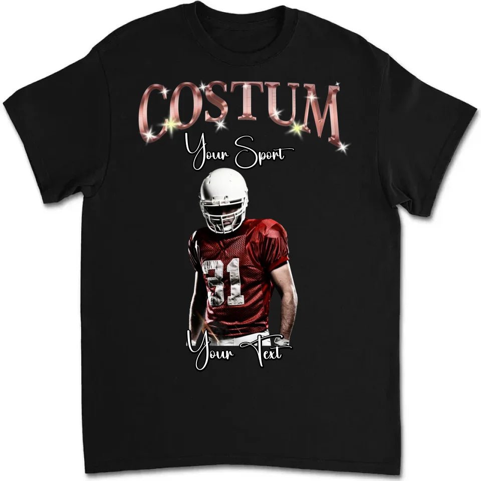 Hot Sports - Customized Sports T-shirt Upload Photos - Gifts for Sports Lovers 738648 - DiyGiftly