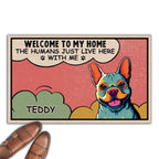 Humans Just Live Here - Personalized Custom Doormat 692052 - DiyGiftly