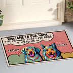 Humans Just Live Here - Personalized Custom Doormat 692052 - DiyGiftly