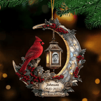 cardinal personalized photo with name ornament holiday decor