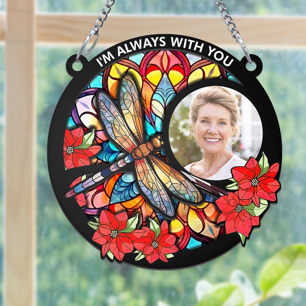 personalized photo with name suncatcher acrylic remembrance gift 6 inch
