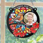 personalized photo with name suncatcher acrylic memorial design 6 inch