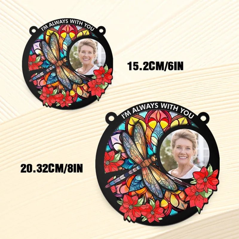 suncatcher acrylic personalized photo with name photo tribute 6 inch