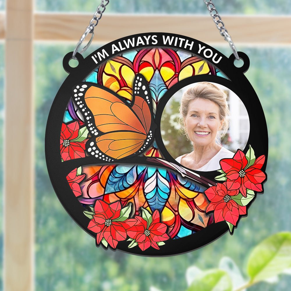 acrylic suncatcher personalized photo with name memorial keepsake 8 inch