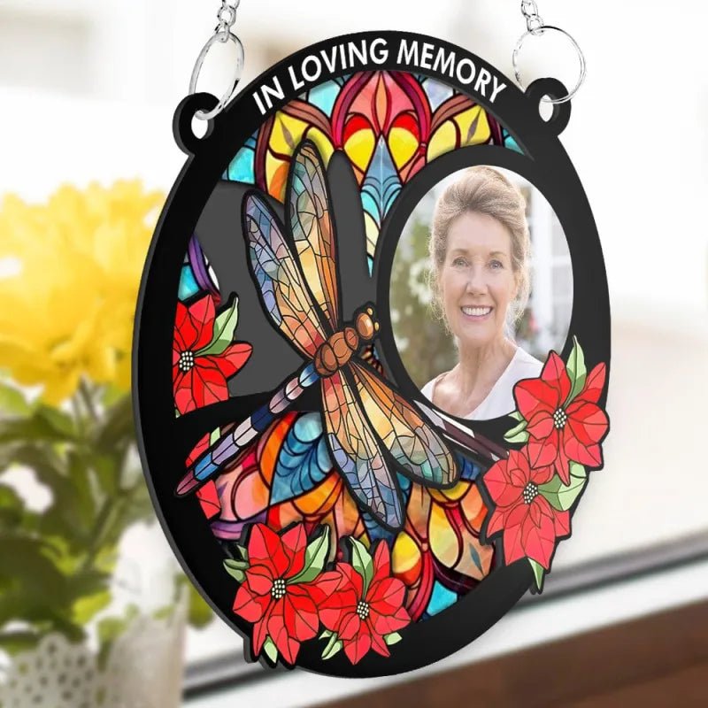 personalized photo with name suncatcher photo tribute 6 inch