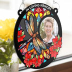personalized photo with name suncatcher photo tribute 6 inch