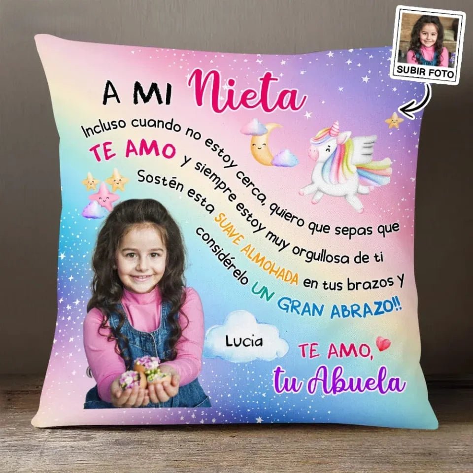 personalized spanish pillow custom photo gift for daughter main image