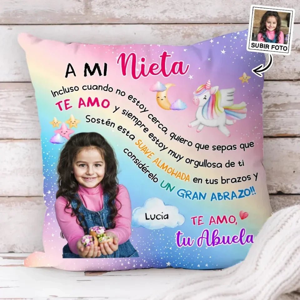 custom photo personalized spanish pillow gift for daughter product photo