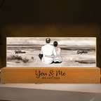 I Choose You - Back View Couple Sitting - Personalized Horizontal LED Night Light - A Timeless Valentine's Day Tribute 733686 - 733709 - DiyGiftly
