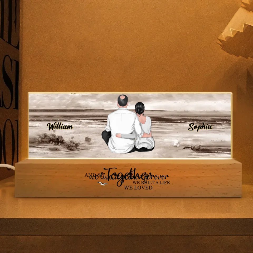 I Choose You - Back View Couple Sitting - Personalized Horizontal LED Night Light - A Timeless Valentine's Day Tribute 733686 - 733709 - DiyGiftly