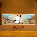 I Choose You - Back View Couple Sitting - Personalized Horizontal LED Night Light - A Timeless Valentine's Day Tribute 733686 - 733709 - DiyGiftly