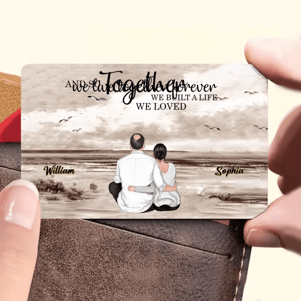 I Choose You - Back View Couple Sitting - Personalized Wallet Card - A Timeless Valentine's Day Tribute 736335 - DiyGiftly