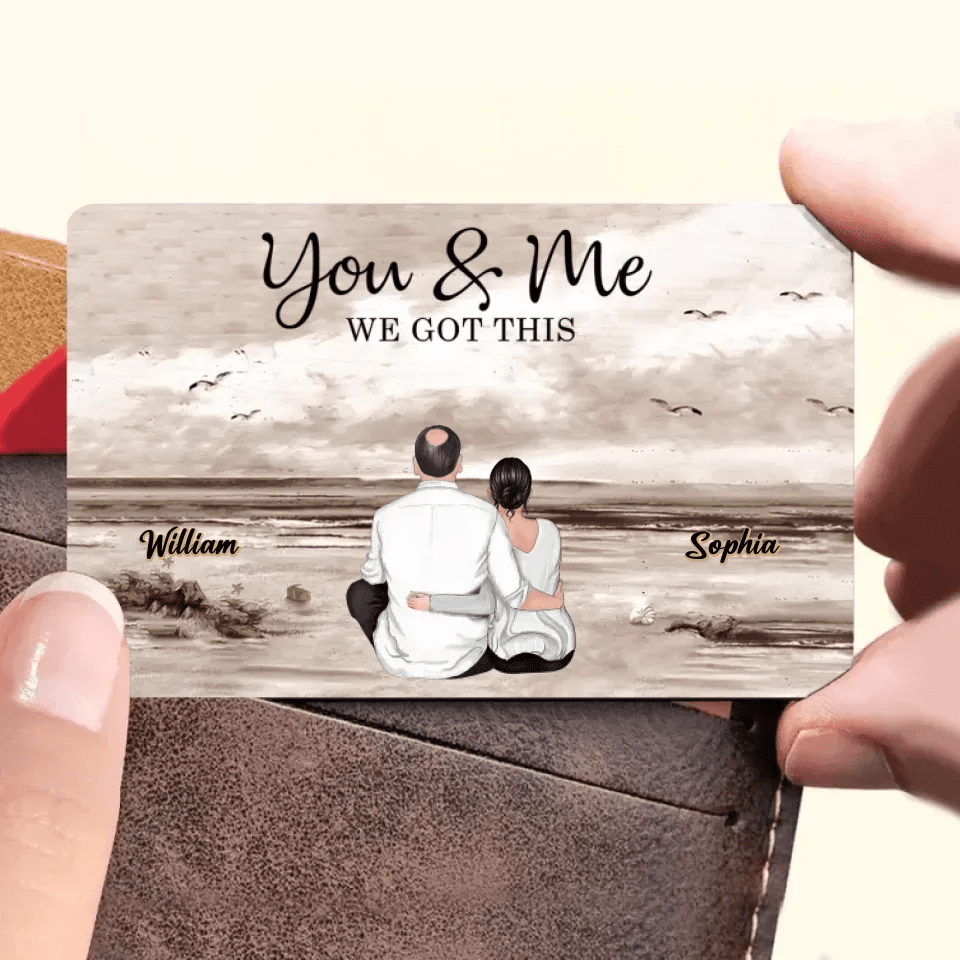 I Choose You - Back View Couple Sitting - Personalized Wallet Card - A Timeless Valentine's Day Tribute 736335 - DiyGiftly