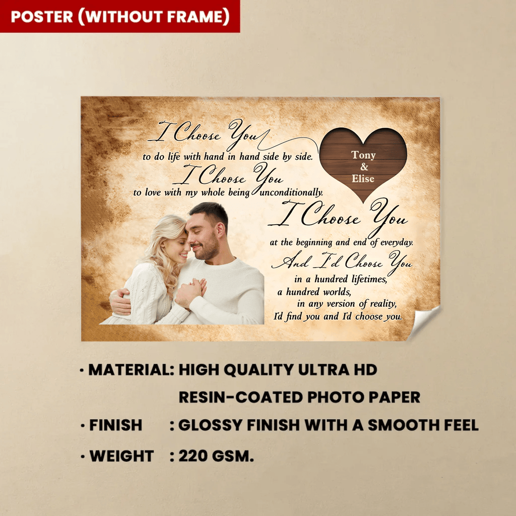 I Choose You - Gift for a Biker - Personalized Poster 736922 - 736922 - DiyGiftly