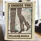 I Choose You - Personalized Couple Blanket 741793 - M - DiyGiftly