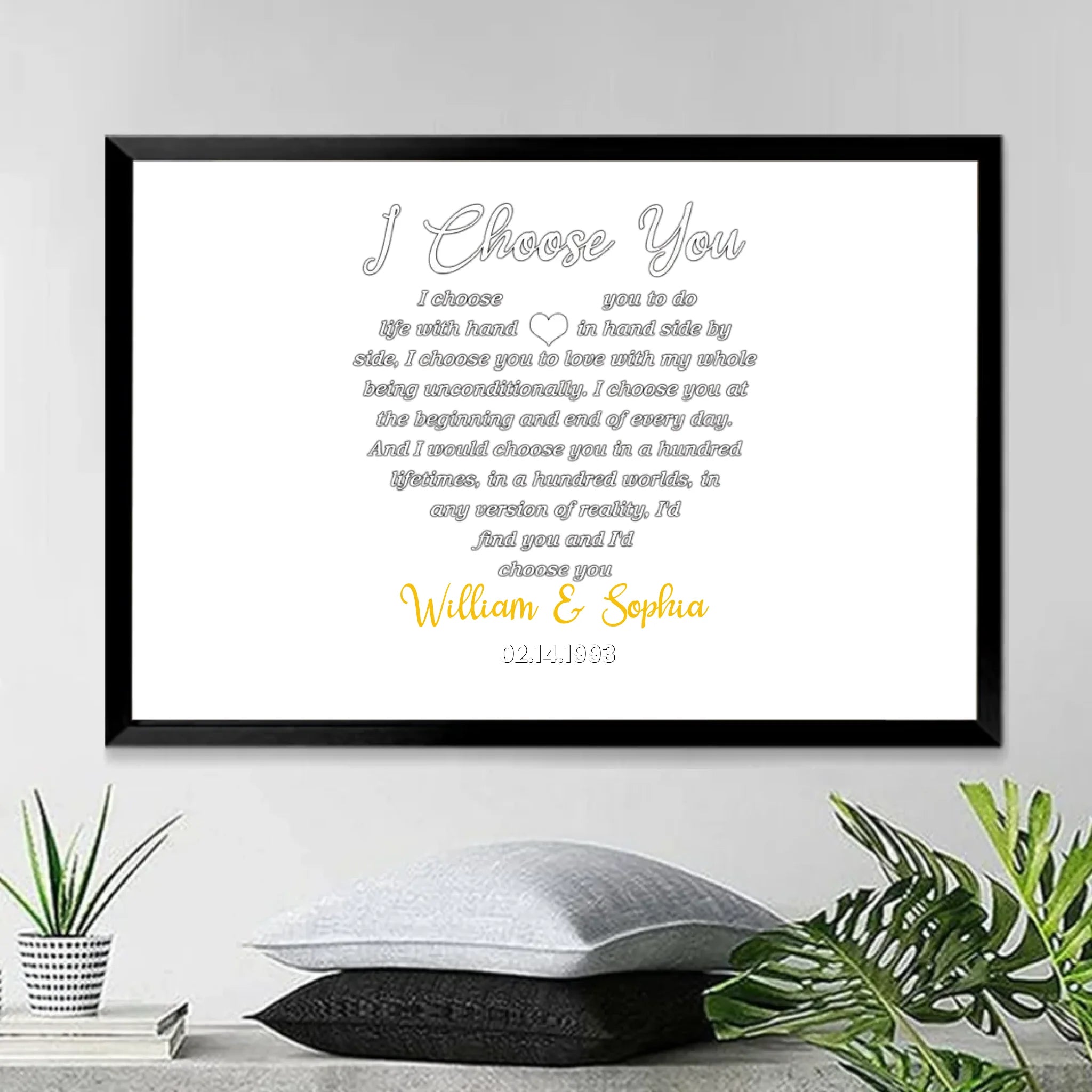I Choose You To Do Life With Hand In Hand - Personalized Wrapped Photo Canvas 712266 - 712329 - DiyGiftly