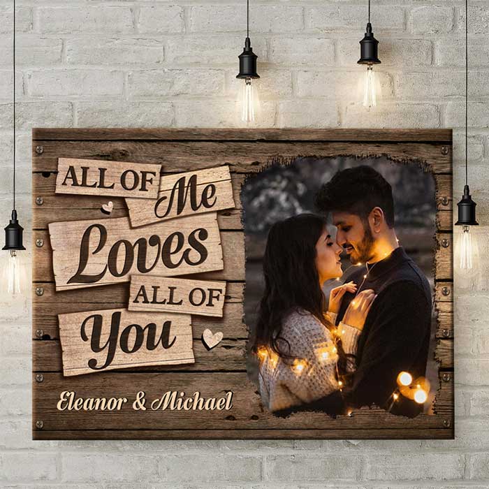 I Deeply Fall In Love With You - Personalized Horizontal Canvas - Upload Image, Gift For Couples, Husband Wife 503040 - DiyGiftly