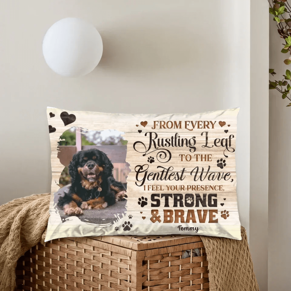 personalized photo loss of dog gift pillow comfort gift main view