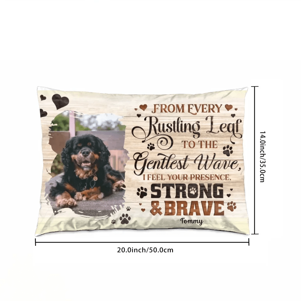 personalized photo loss of dog gift pillow comfort gift close detail