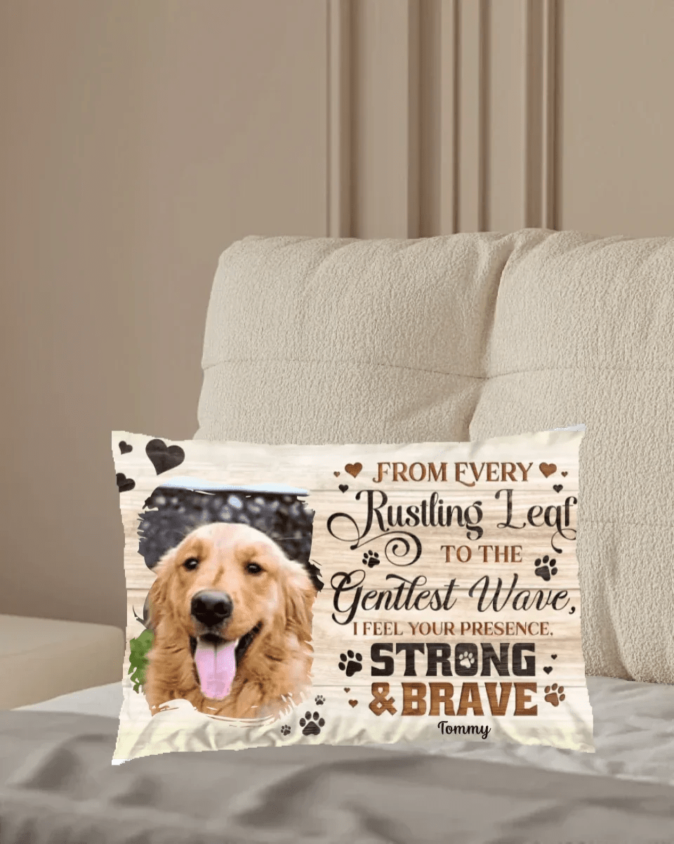 loss of dog gift pillow personalized photo comfort gift detail view