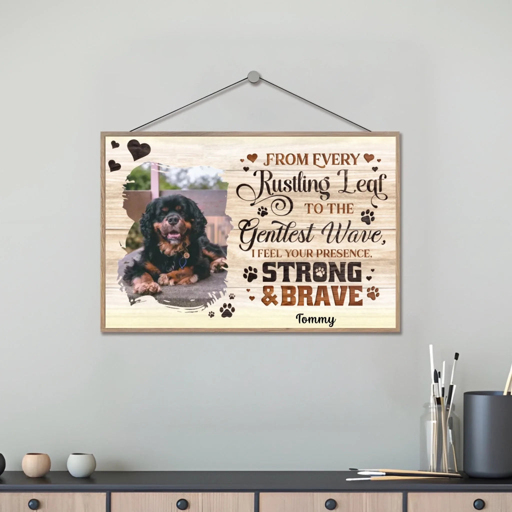 I Feel Your Presence - Upload Image, Personalized Horizontal Wooden Plaque 707203 - DiyGiftly