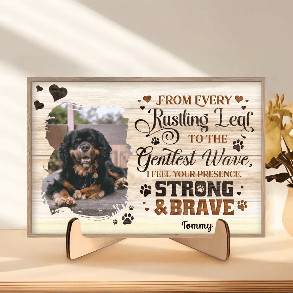 I Feel Your Presence - Upload Image, Personalized Horizontal Wooden Plaque 707203 - DiyGiftly