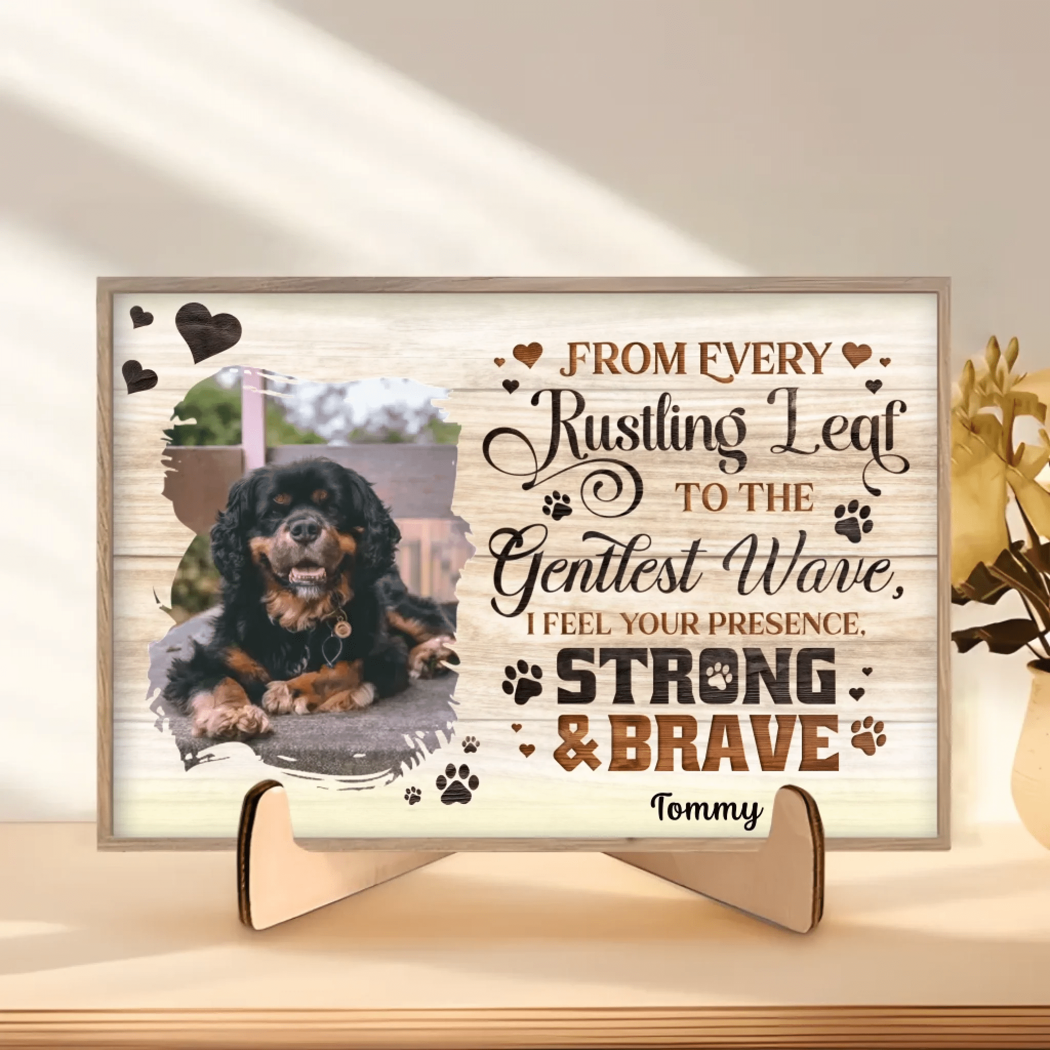 I Feel Your Presence - Upload Image, Personalized Horizontal Wooden Plaque 707203 - DiyGiftly