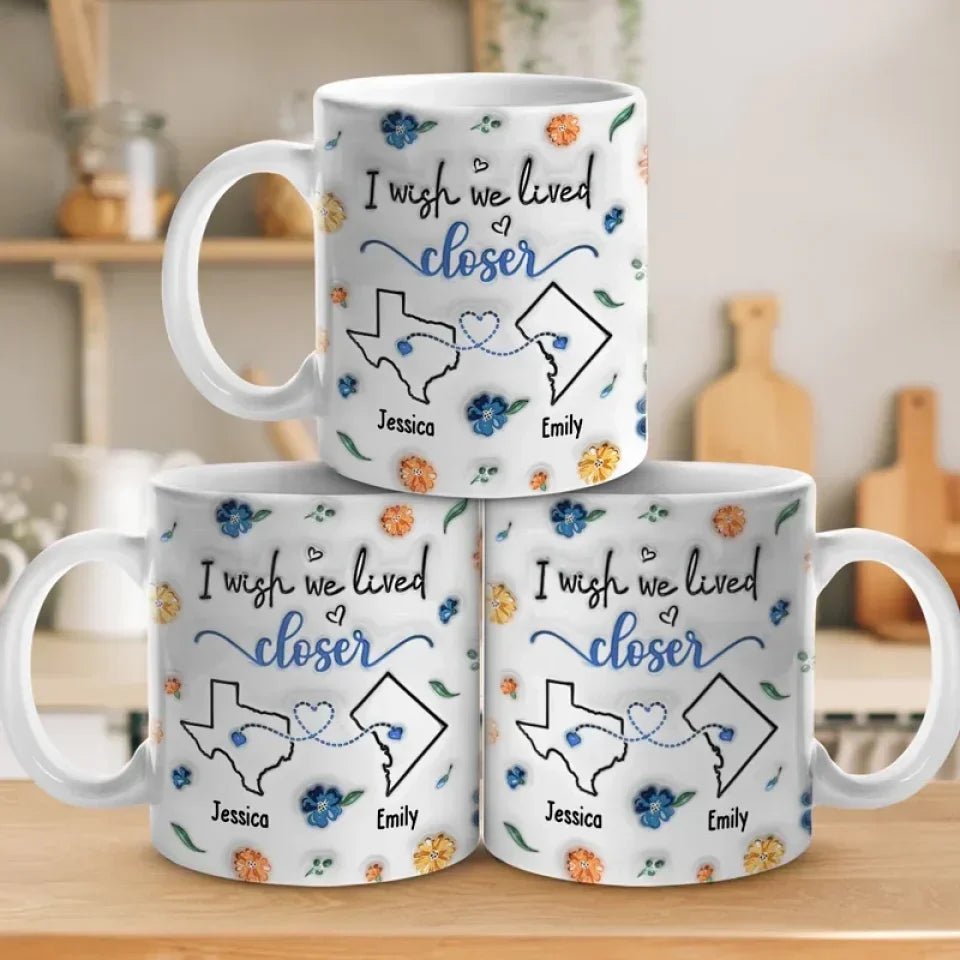 I Found A Sister By Heart - Bestie Personalized Custom 3D Inflated Effect Printed Mug - Gift For Best Friends, BFF, Sisters 689084 - DiyGiftly